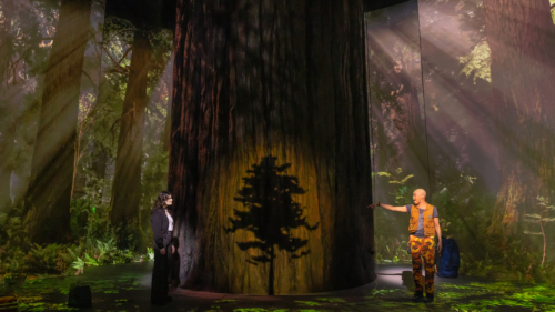 Idina Menzel and Khaila Wilcoxon in REDWOOD 0176 - Photo Credit Matthew Murphy and Evan Zimmerman